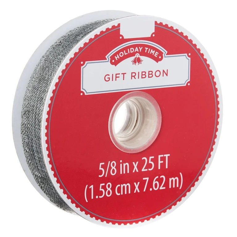 Holiday Time Ribbon, Gray Tweed, 5/8"/25' | Walmart (US)