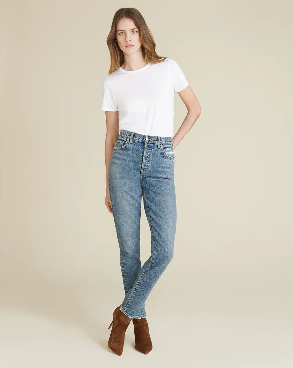 Ryleigh High-Rise Slim-Straight Jean | Veronica Beard