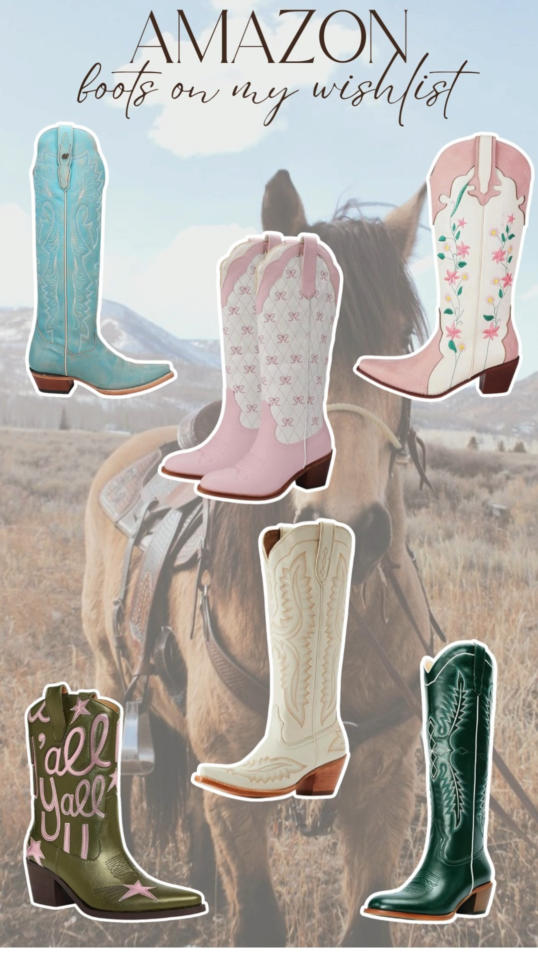 amazon. boots. cowboy. cowgirl. western. trending. best sellers. viral. afforable. on my wishlist.  

 #LTKSeasonal #LTKFindsUnder50 #LTKFindsUnder100