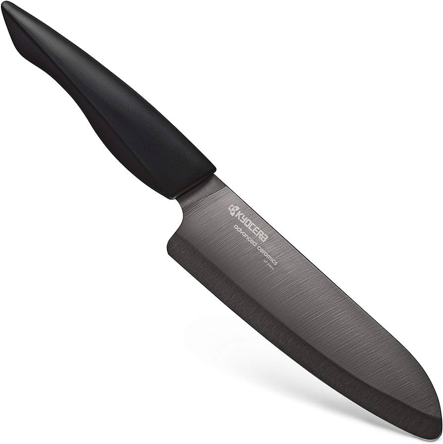 Kyocera Innovation Series Ceramic 6" Chef's Santoku Knife with Soft Touch Ergonomic Handle, Black... | Amazon (US)
