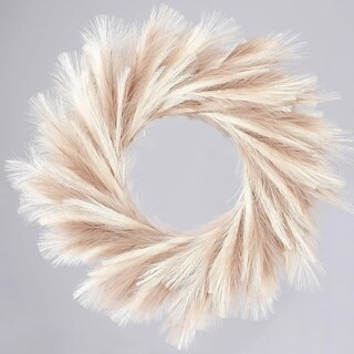 Faux Pampas Wreath for All Seasons Artificial Pampas Wreath Christmas Decor Boho Wall Decor for F... | Michaels Stores