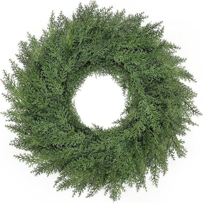 Coronas artificiales de Navidad de 26 pulgadas para puerta delantera, decoraciones de Navidad, co... | Amazon (US)