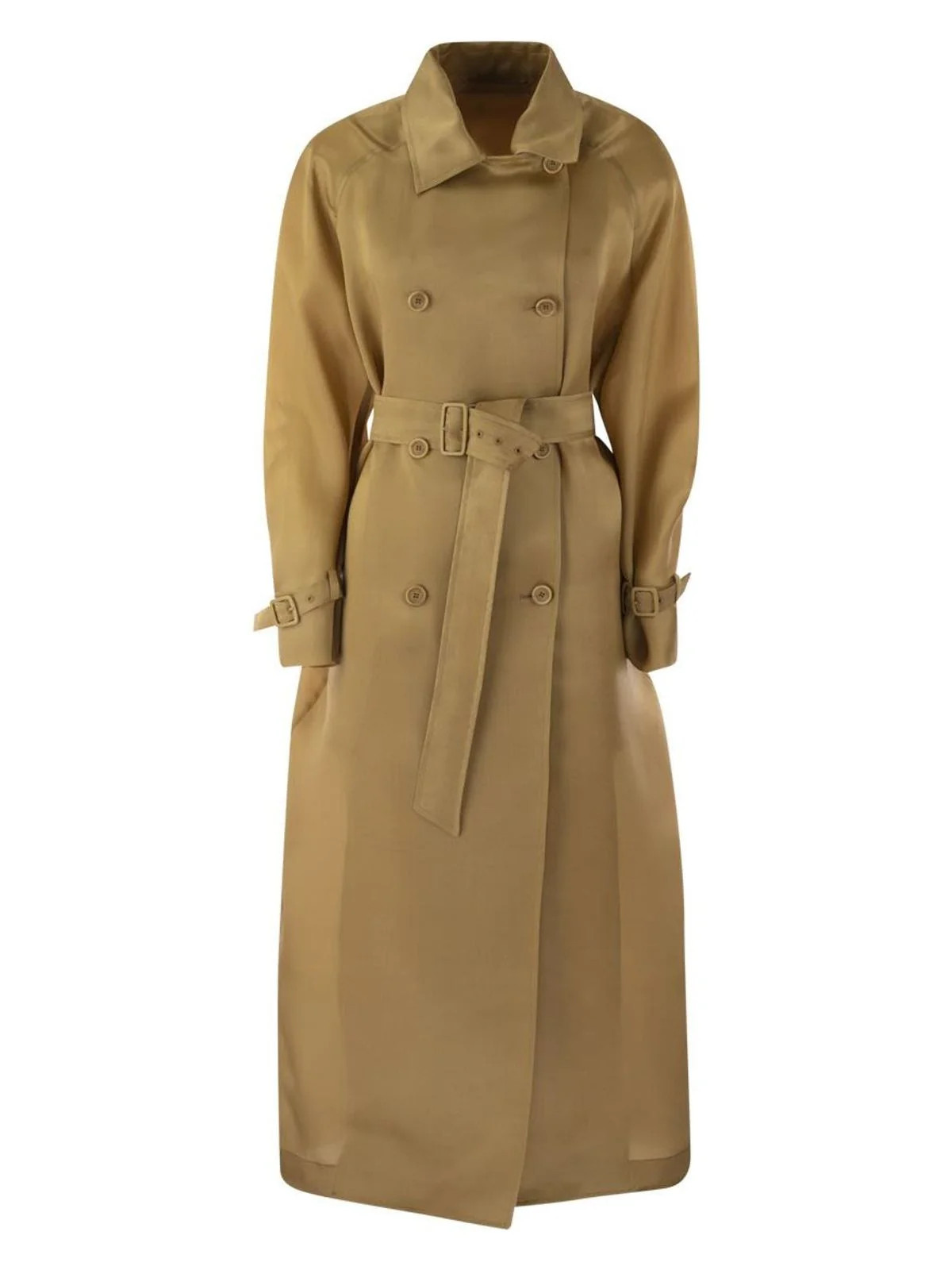 Max Mara Women's Sacco Organdy Trench in Brown | Size 40 | 2411121173600 | LOZURI