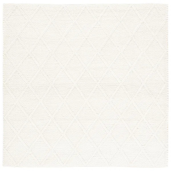 Anyae Geometric Handmade Flatweave Ivory Area Rug | Wayfair North America