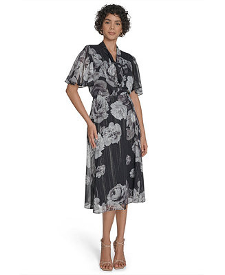 Women's Flutter Sleeve Midi Dress | Macy's