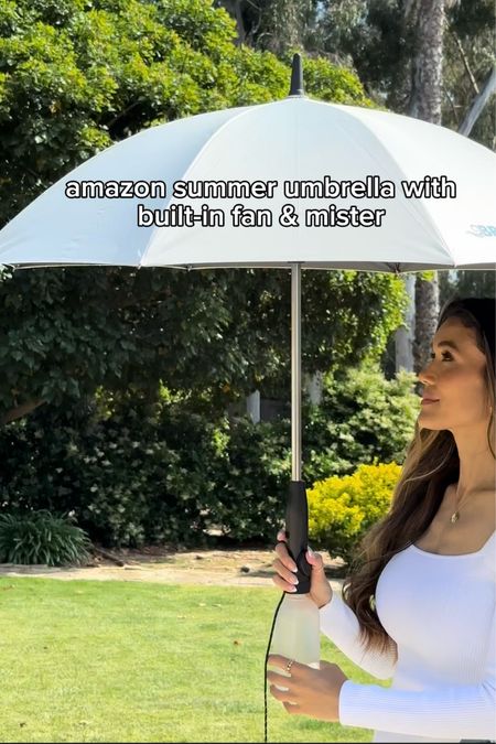 Scroll below to shop! Amazon umbrella w/ built in fan & mister to block 99.9% of harmful UV rays!

#LTKFindsUnder100 #LTKStyleTip #LTKSeasonal