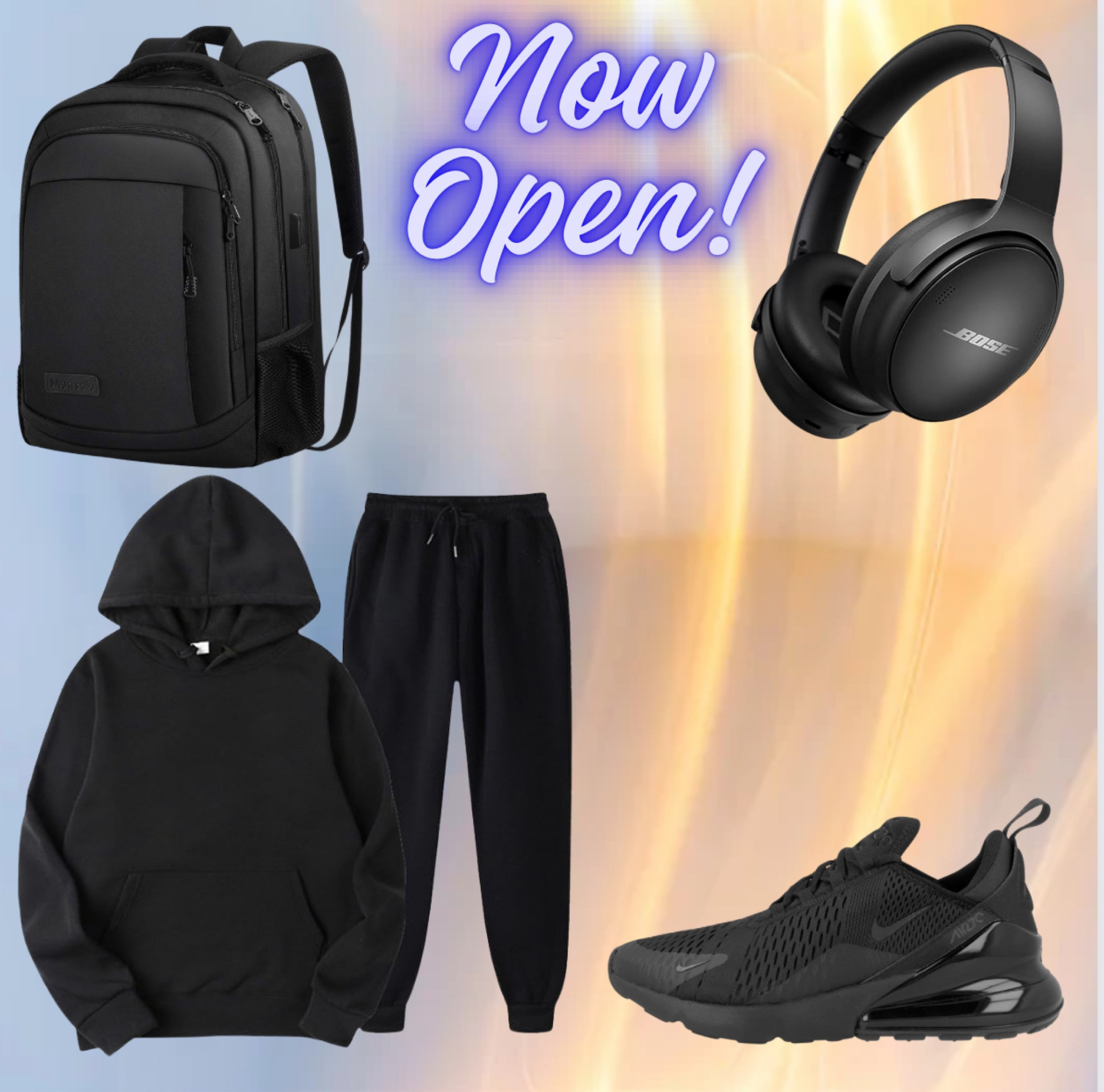 Weekend vibes All Black Everything! 
Black Pack, Bose Headphone, Black Sweat Suit & Black Air Max Nike!


#LTKGiftGuide #LTKSeasonal #LTKover40