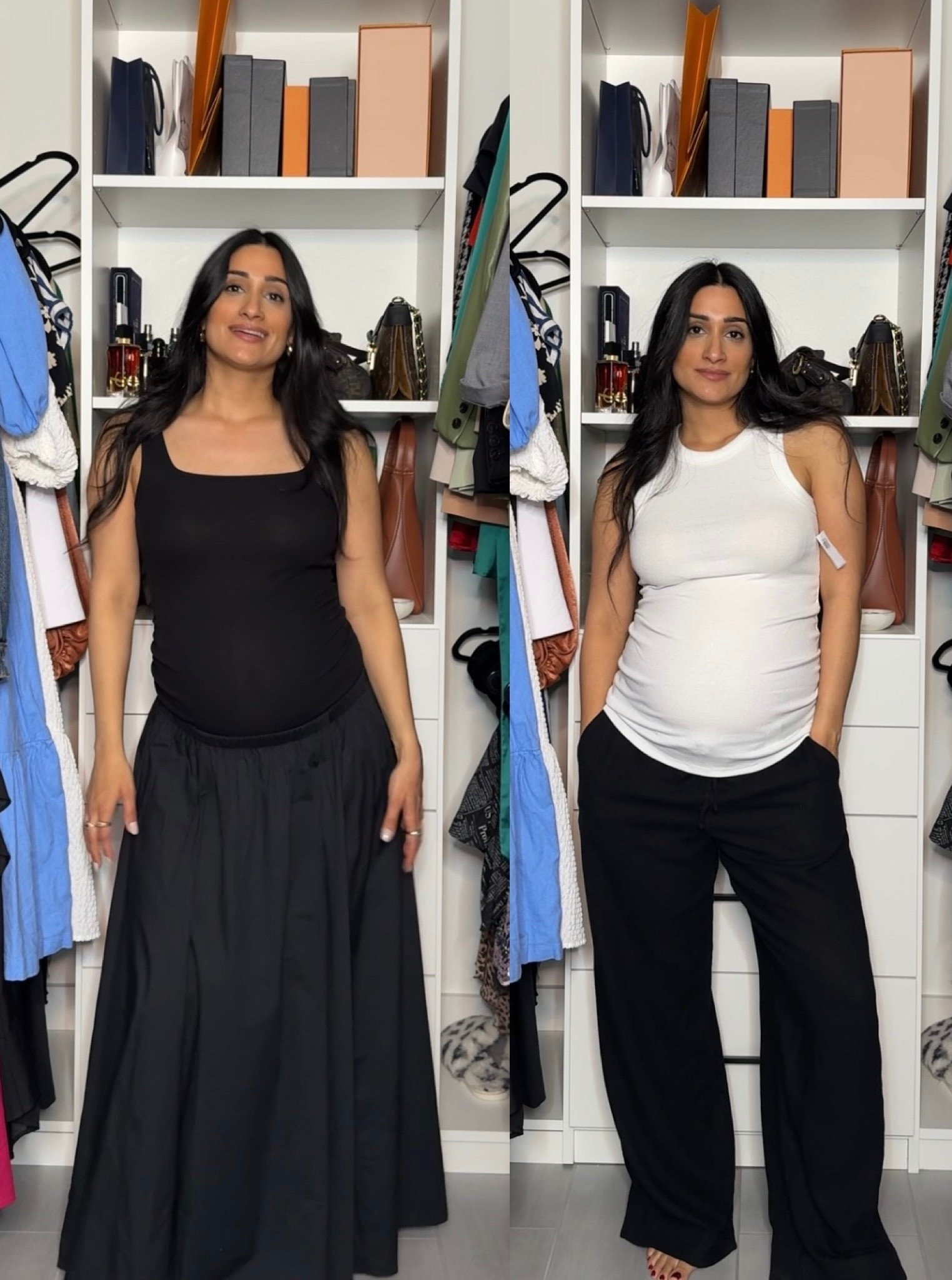 maternity summer basics 🤍🖤