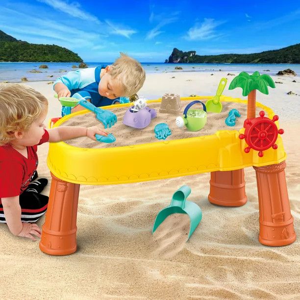 HopeRock Sand Water Table Toys for Kids, Pond Activity Sensory Play Table Beach Summer Outdoor To... | Walmart (US)