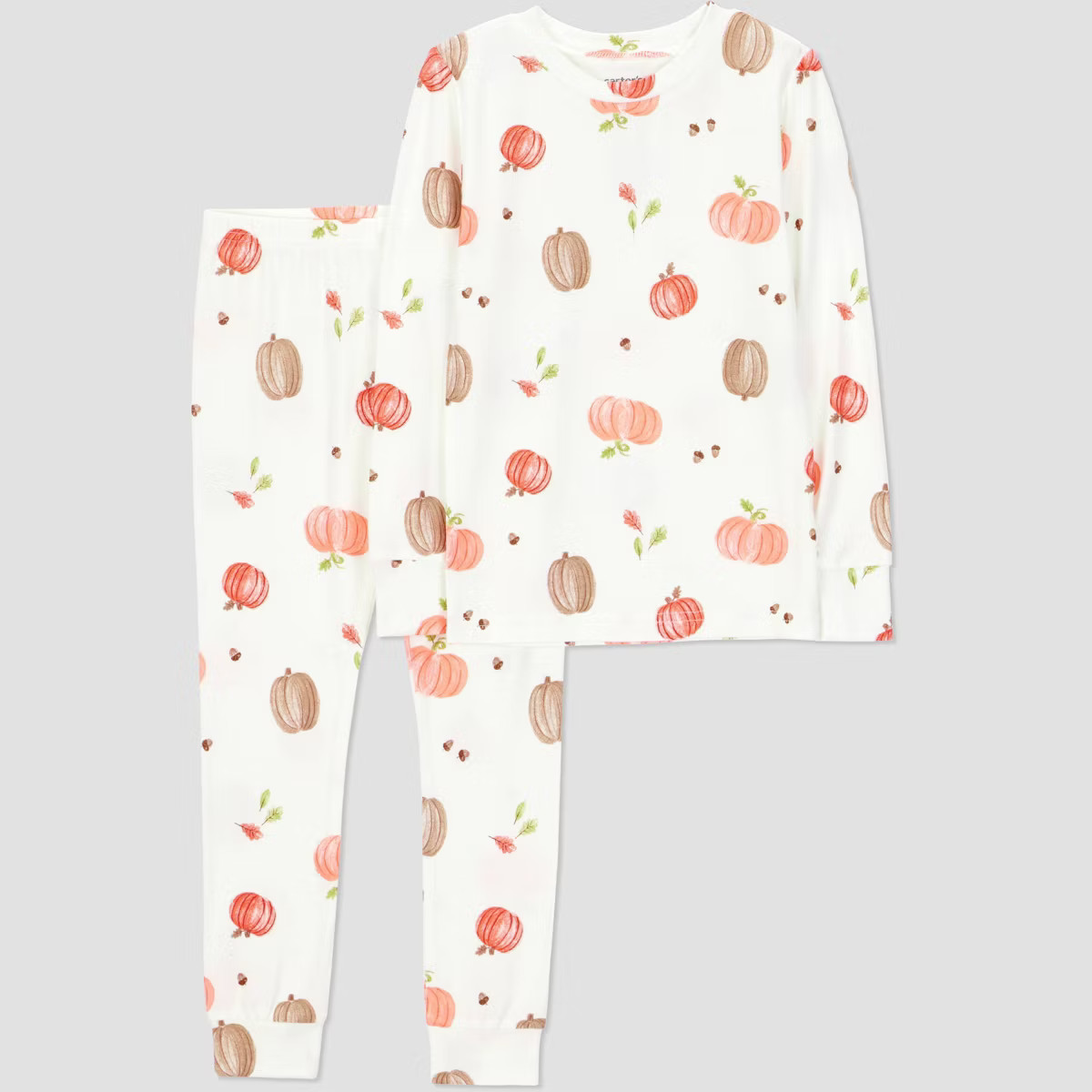 Carter's Just One You® Toddler 2pc Short Sleeve Comfy Soft Pumpkins Pajama Set - Cream | Target