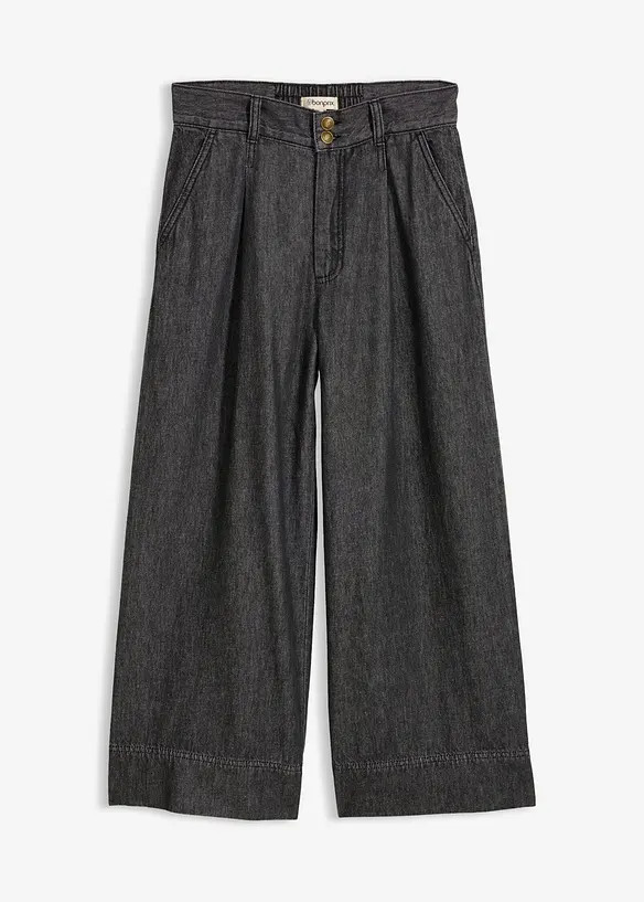 Verkürzte Wide-Leg-Jeans | Bonprix DE