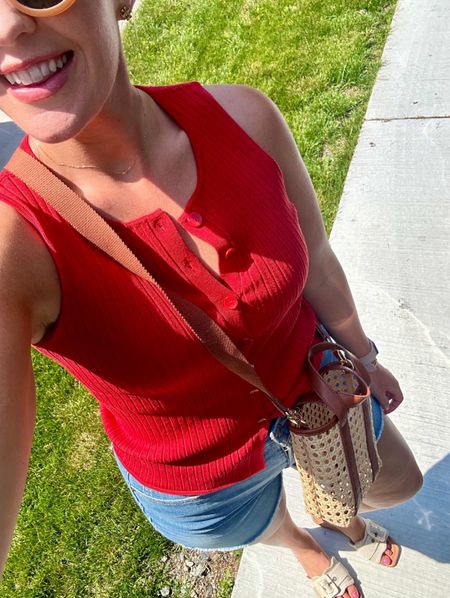 Summer outfit on repeat! Wearing a med top and size 12 in the shorts. Perfect for 4th of July! 

#LTKMidsize #LTKStyleTip #LTKSeasonal