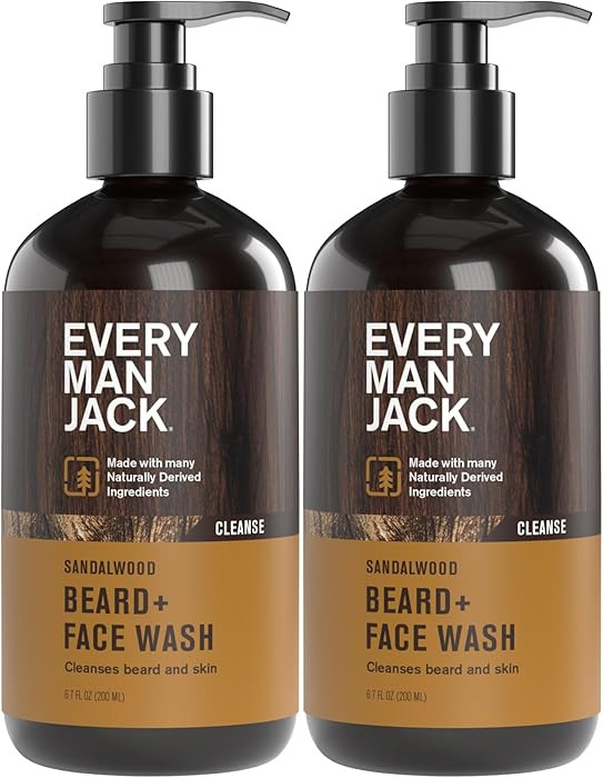 Every Man Jack Sandalwood Beard Wash, 6.7 oz, 2 Pack | Amazon (US)