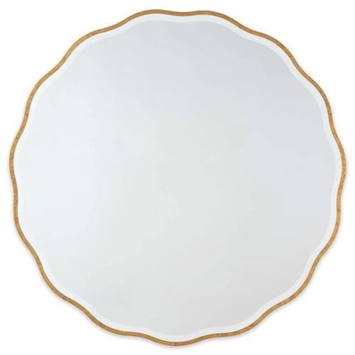 Regina Andrew Candice Hollywood Regency Gold Resin Frame Round Mirror | Kathy Kuo Home