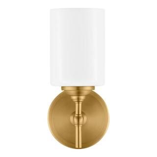 Ayelen 1-Light Matte Brass Indoor Wall Sconce, Modern Wall Light | The Home Depot