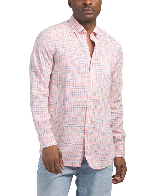 Long Sleeve Headland Conestee Plaid Sportshirt | TJ Maxx