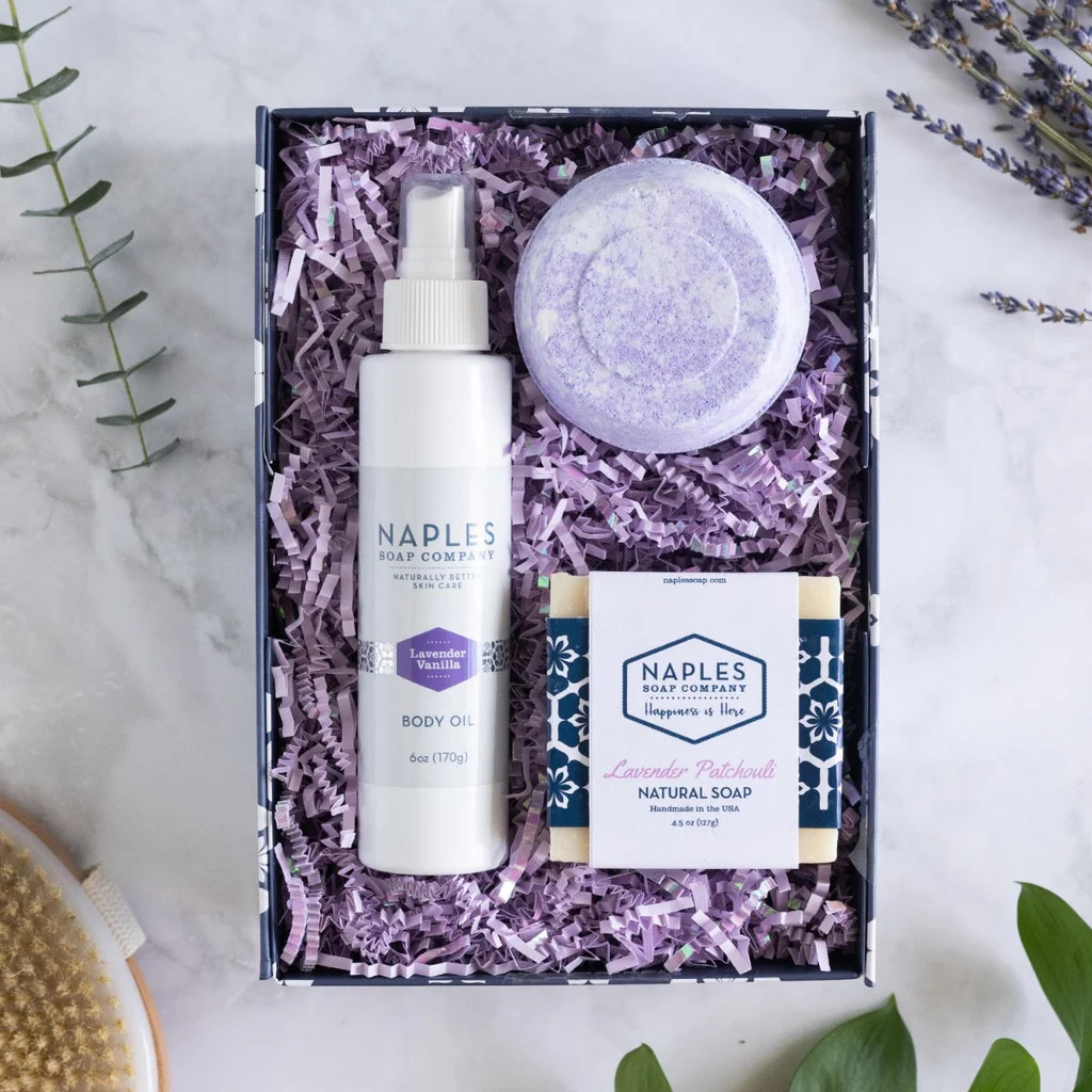Lavender Lovers Shower Must Haves Gift Set | Naples Soap Company