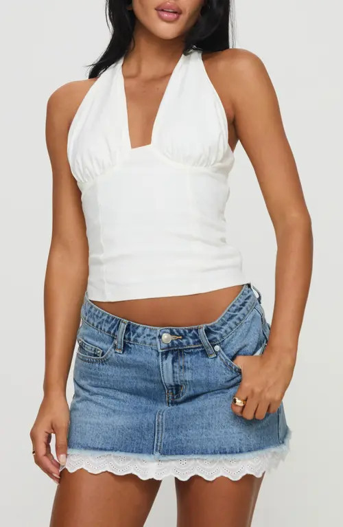 Princess Polly Coralina Bustier Halter Top in White at Nordstrom, Size 2 | Nordstrom