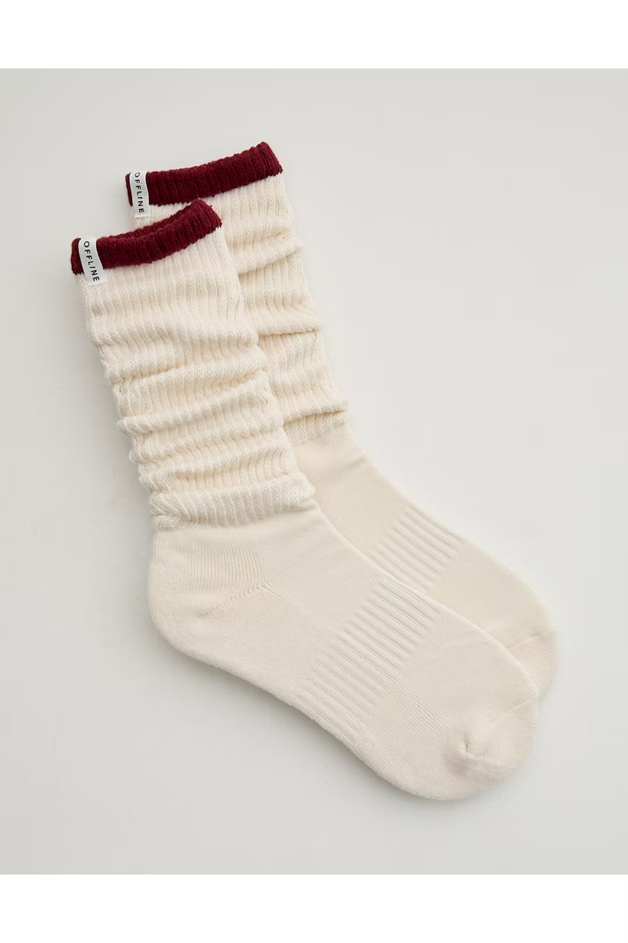 OFFLINE By Aerie Scrunch Socks Women's Natural One Size | American Eagle Outfitters (US & CA)