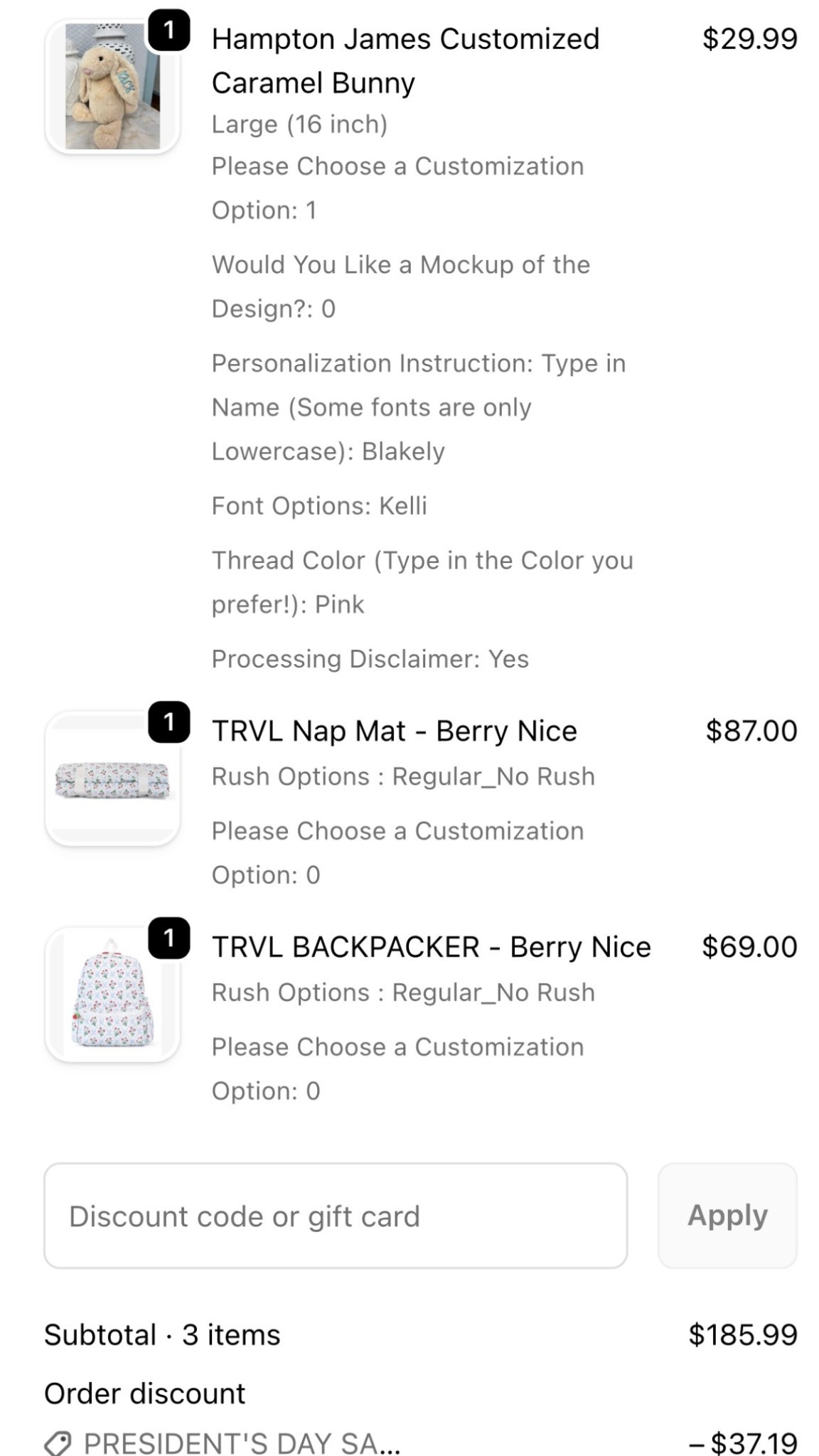 20% off entire site for Presidents Day! Includes TRVL, clothes, WeeOnes bows- everything site wide- even includes personalization/monogramming!!  🏃 🎀 🛍️ 🩵 