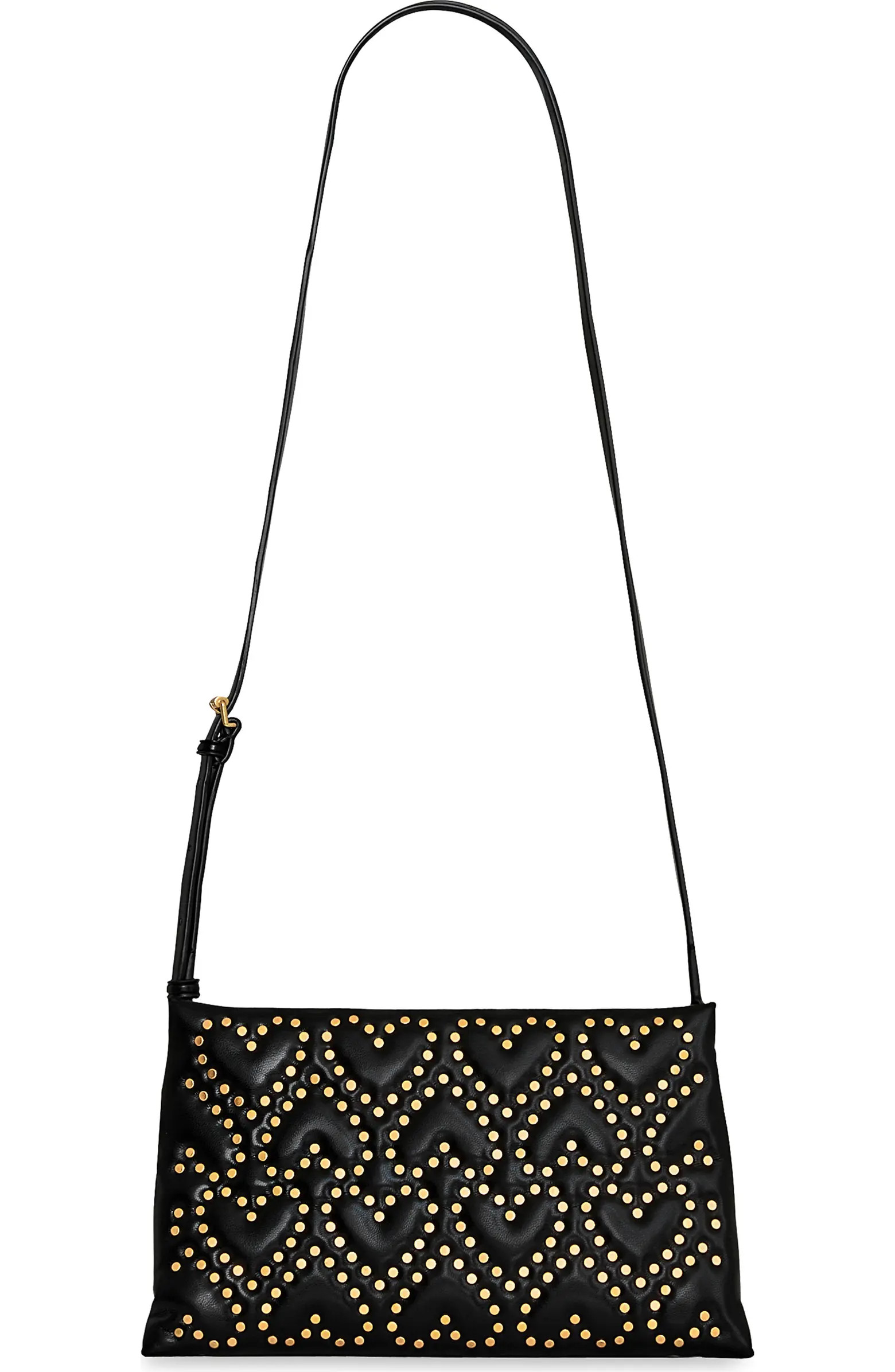 Heart Stud Quilted Faux Leather Crossbody Bag | Nordstrom