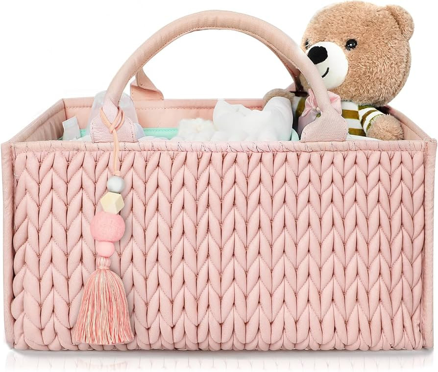 MOMINSIDE Diaper Caddy Organizer, Baby Basket Nursery Storage, Caddy Organizer for Portable Chang... | Amazon (US)