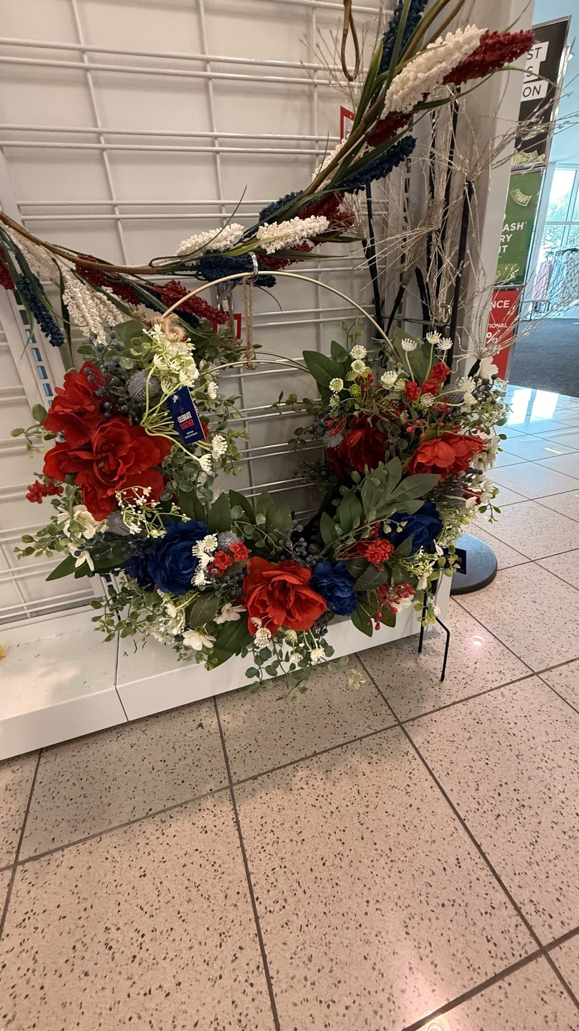 Celebrate Together™ Americana Asymmetrical Botanical Artificial Wreath – Kohl’s

Red, white & blue done RIGHT 🇺🇸🌸✨ This asymmetrical botanical wreath from @Kohl's is giving all the patriotic vibes without looking cheesy — it’s actually gorgeous 😍 The lush red roses, navy blooms, white florals, and eucalyptus greenery make it look SO high-end for the price!

Currently on sale for $27.99 (was $49.99!) so you’re basically stealing it 👀🛒 This would look stunning on a front door, above a mantle, or as a statement piece for your 4th of July setup! 🎆

#PatrioticWreath #AmericanaDecor #4thOfJulyDecor #FourthOfJuly2026 #RedWhiteAndBlue #KohlsHome #KohlsFinds #FrontDoorDecor #WreathDecor #HomeDecorFinds #SummerDecor #LTKHome