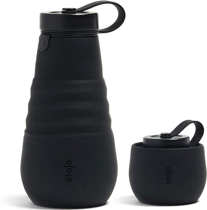 STOJO Collapsible Bottle | Reusable & Leakproof Travel Water Bottle, 20oz / 592ml | Amazon (US)