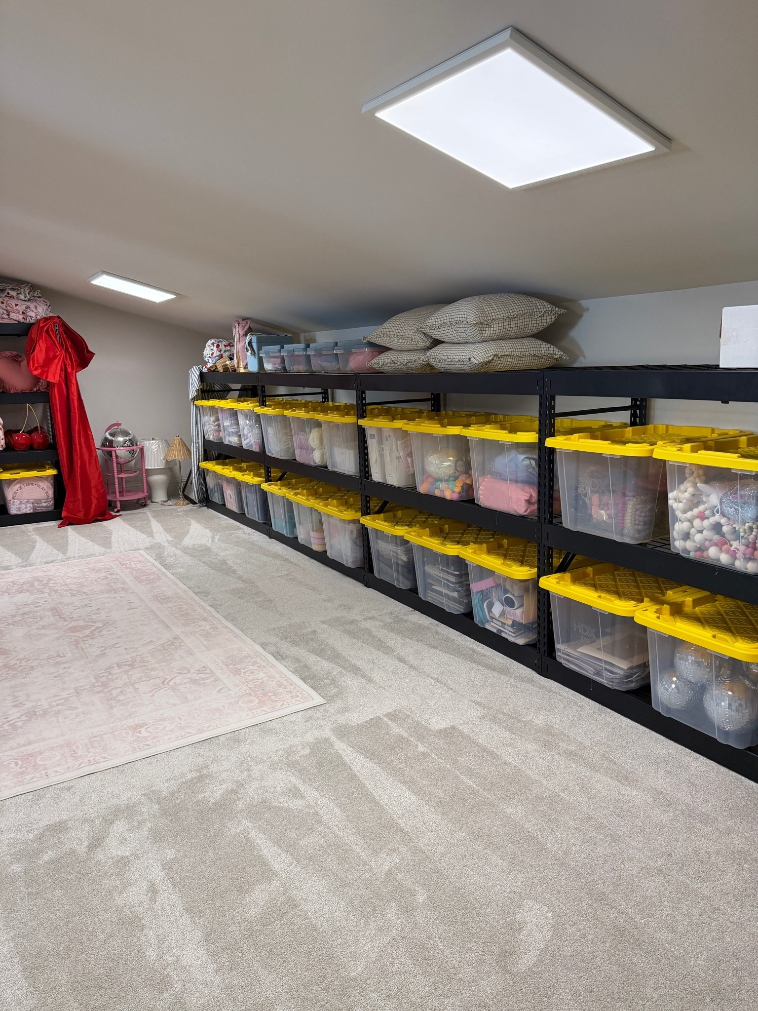 Clear crates and metal shelves I’m loving to keep me organized

#LTKHome #LTKSeasonal
