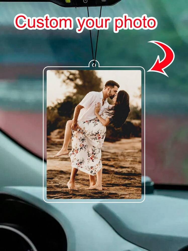 1pc3pcs Customized Photo Acrylic Car Central Control Backpack Pendant, Double-Sided Effect, Personalized With Your Favorite Memories, Perfect For Lovers, Friends, Pets, Valentine's Day, Valentine's Day Decor Gifts Birthday Graduation | SHEIN