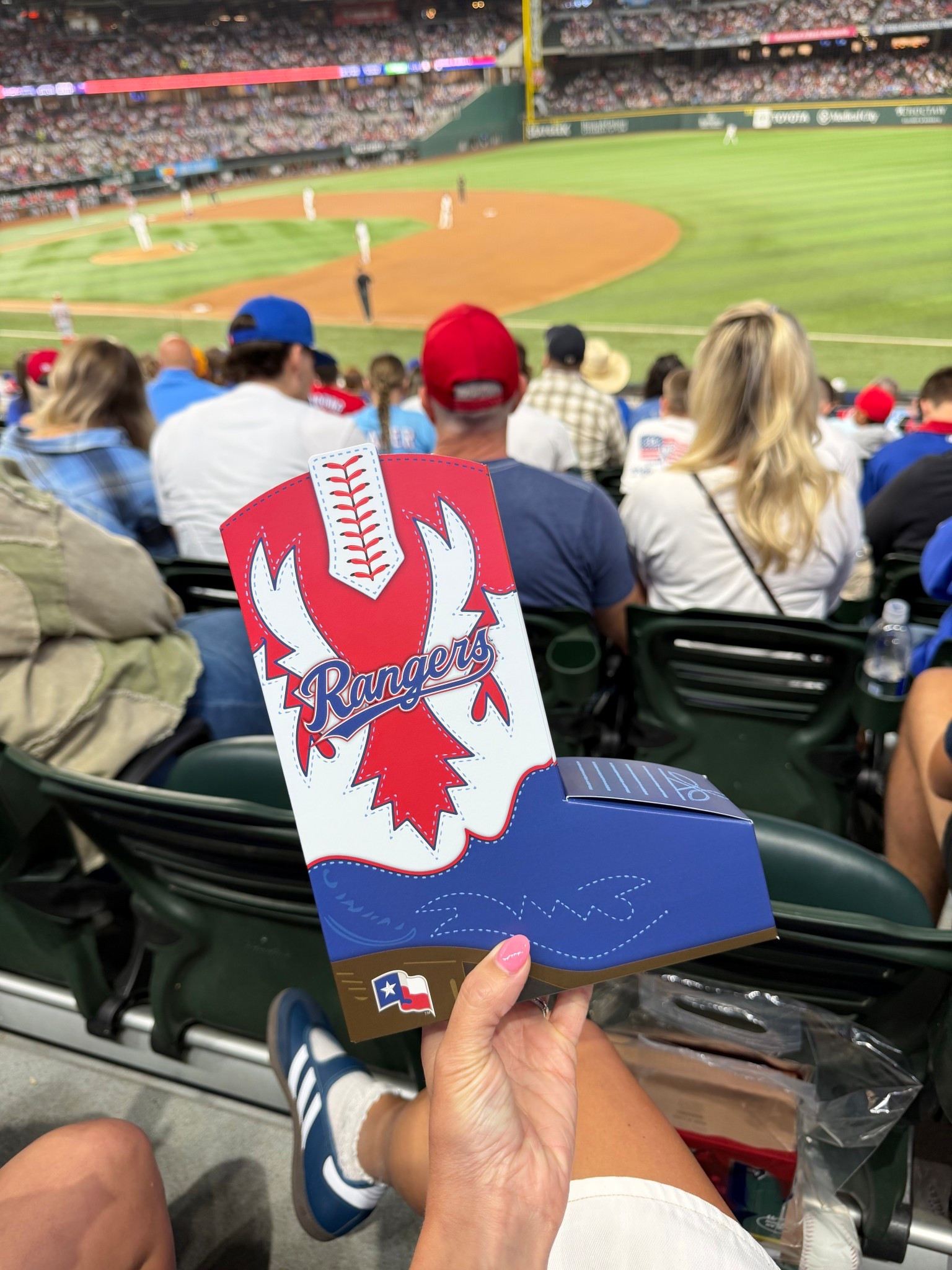 Rangers game with the fam and I love these navy Mary Jane’s 

#LTKmomlife #LTKdayinmylife