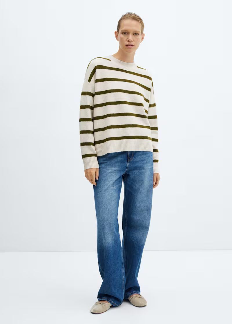 Round-neck striped sweater -  Women | Mango United Kingdom | MANGO (UK)