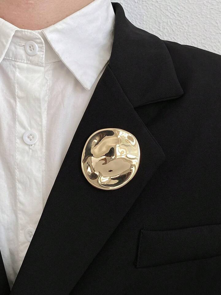 1 pc Gold Color Minimalist Brooches Women Retro Brooch Pin Chrristmas Daily Party Jewelry Gifts |... | SHEIN