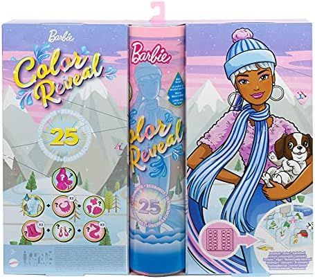 Barbie Color Reveal Advent Calendar, 25 Surprises Include Color Reveal Doll, 1 Color Reveal Pet, ... | Amazon (US)
