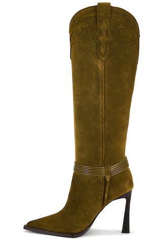 Kyndall Boot in Olive Suede | Revolve Clothing (Global)