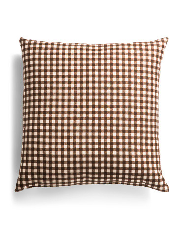 Made In Usa 22x22 Country Gingham Oversized Pillow | TJ Maxx