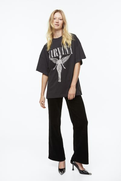 Long Printed T-shirt | H&M (US + CA)