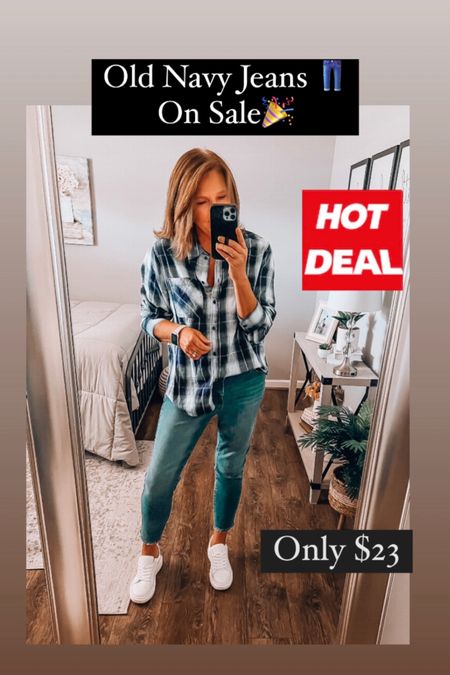 Old Navy Jeans are a Hot Deal today only $23! Styled with Walmart button down and Time and Tru sneakers 

Walmart fashion, Walmart finds, old navy outfits, old navy jeans, sale, fall outfits, casual outfit, everyday outfit sneakers white sneakers 

#LTKfindsunder50 #LTKstyletip #LTKsalealert
