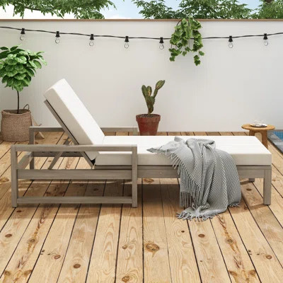 Outdoor Lounge Chairs, 5-Position Chaise Lounge Outdoor, Patio Chaise Lounge With Cushion & Adjustable Backrest, Pool Lounge Chairs For Backyard, Deck | Wayfair North America