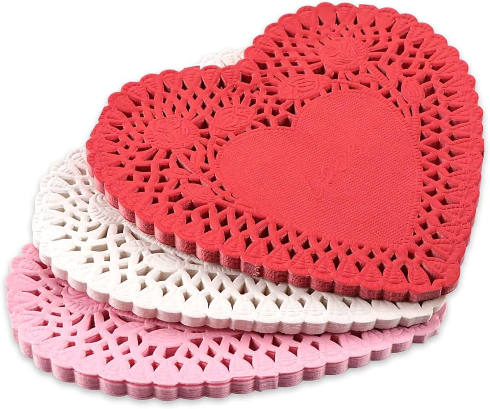 Mini Valentine Heart Doilies Pack of 120 - Crafts for Kids & Home Activities | Amazon (US)