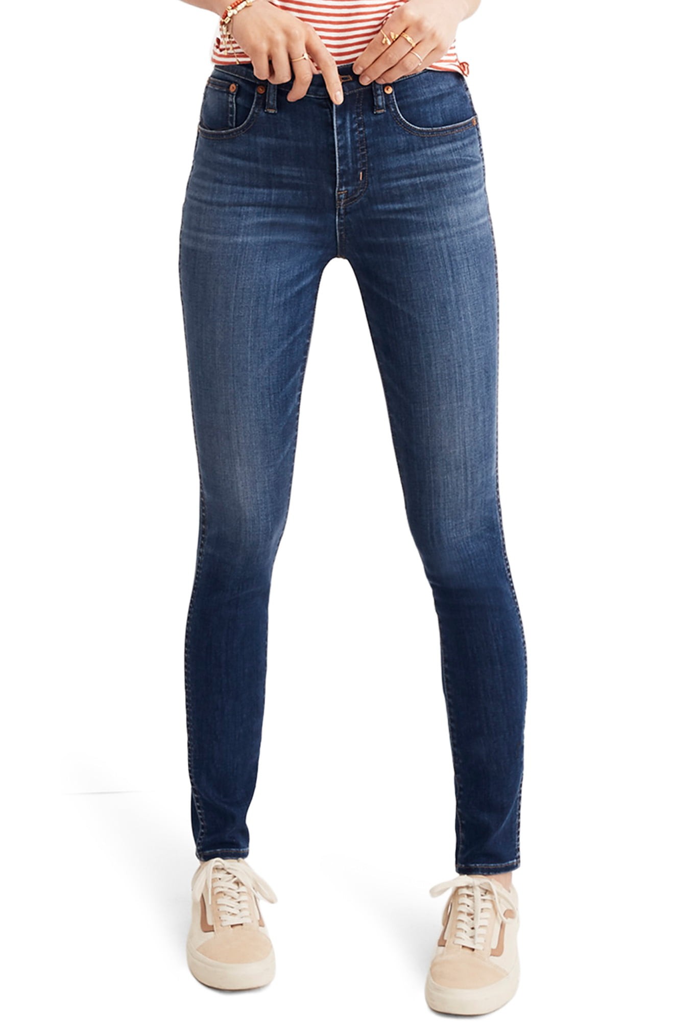 Women's Madewell 10-Inch High Rise Skinny Jeans, Size 23 - Blue | Nordstrom