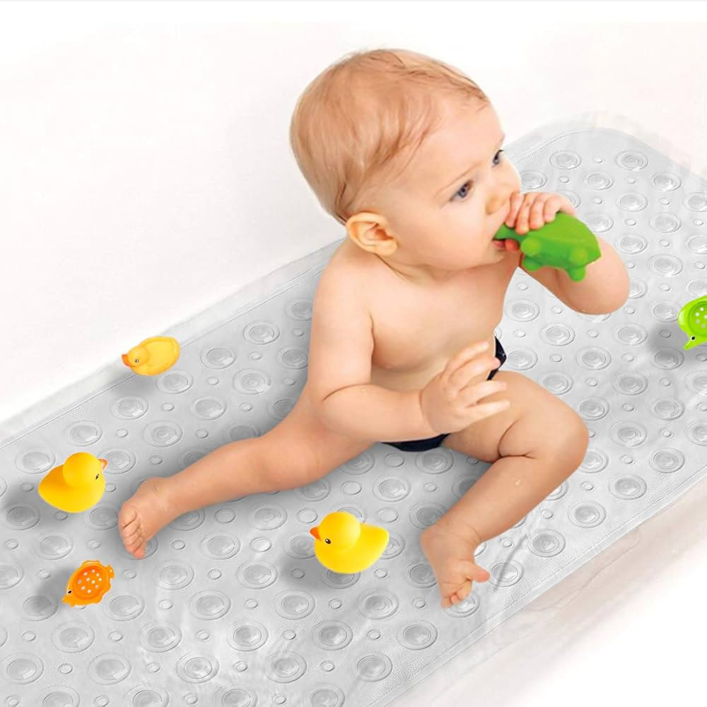 Upgrade Baby Bath Mat Non Slip Extra Long Bathtub Mat for Kids 40 X 16 Inch - Eco Friendly Bath T... | Amazon (US)