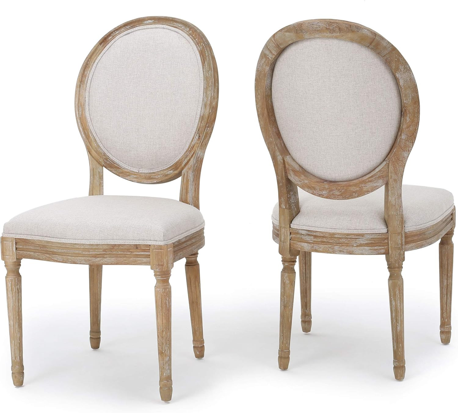 Christopher Knight Home Phinnaeus Beige Fabric Dining Chair (Set of 2), 2-Pcs Set | Amazon (US)