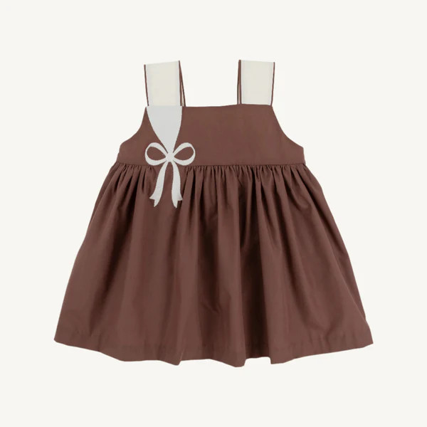 Demi Dress - Gray Bay Brown with Palmetto Pearl | The Beaufort Bonnet Company