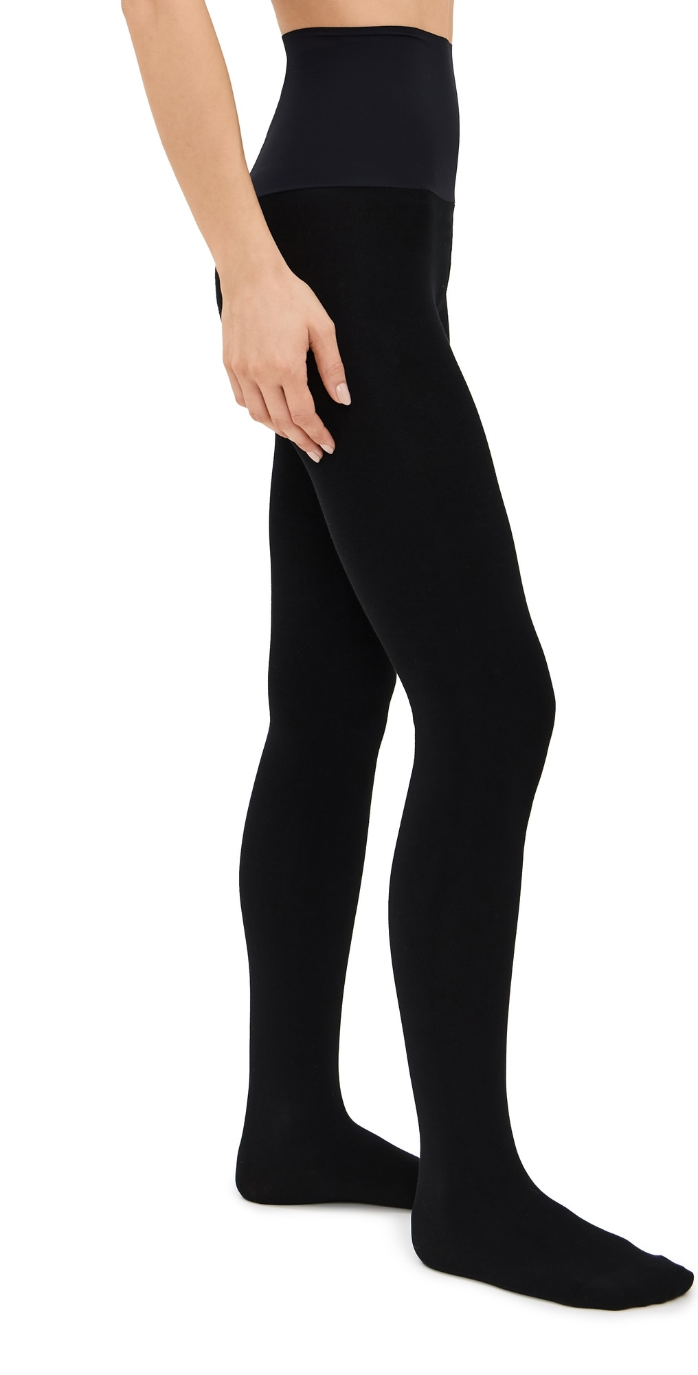 Commando Fleece Lined Opaque Tights Black L | Shopbop