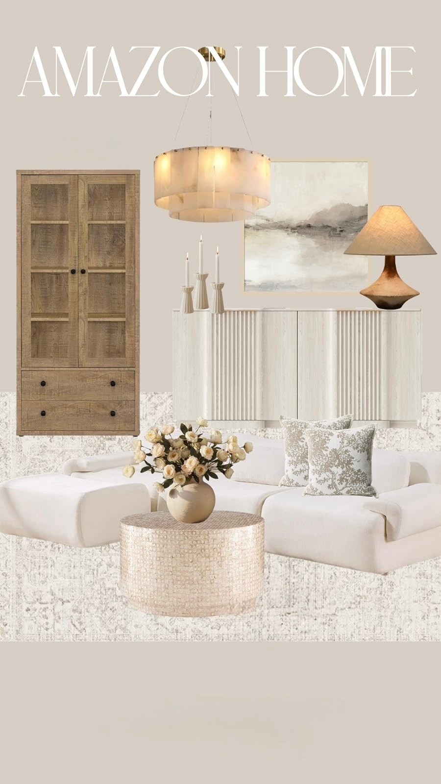 Soft tones, warm wood, and layered textures—because the best spaces feel both elevated and lived in ✨ A timeless neutral palette with statement lighting and cozy details that make home feel effortlessly beautiful. 🤍 #AmazonHome #NeutralHomeDecor #LivingRoomInspo #LuxuryInspired #ModernOrganicStyle #InteriorDesign #HomeStyling #CozyMinimalism #AmazonFinds #TimelessInteriors

#LTKMothersDay #LTKSaleAlert #LTKHome