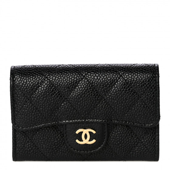 CHANEL

Caviar Quilted Flap Card Holder Black | Fashionphile