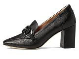 Cole Haan Women's Chrystie Square Chain Loafer Pump, Black Leather, 11 | Amazon (US)