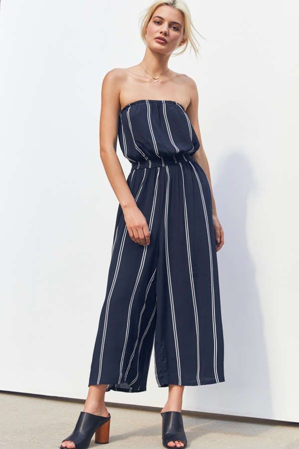 Silence + Noise Jackson Strapless Culotte Jumpsuit | Urban Outfitters US