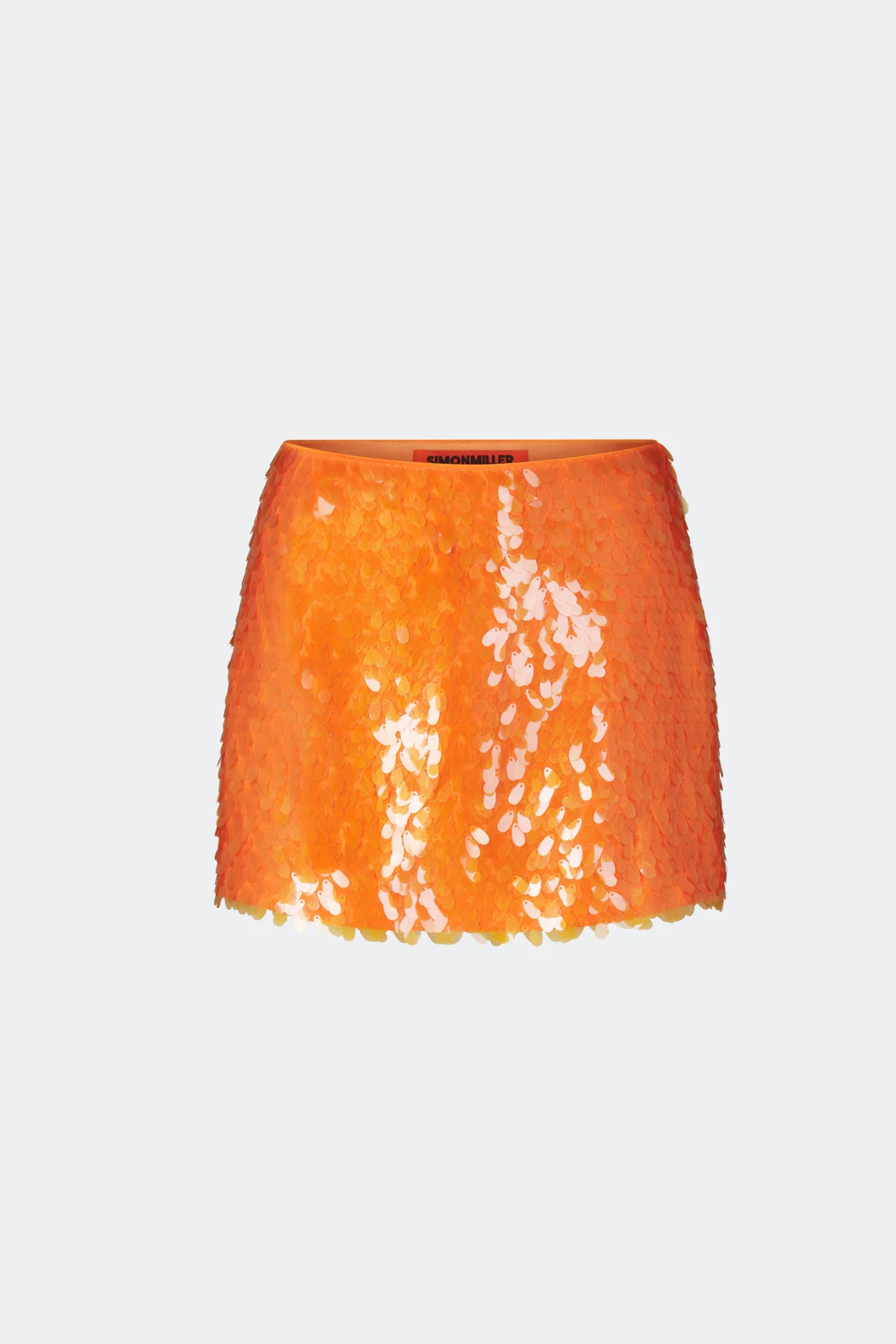 Dizzy Sequin Skirt in Tangerine Orange | Simon Miller